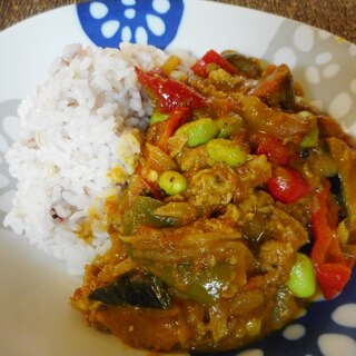 かぼちゃとナスのさっぱり夏野菜カレー